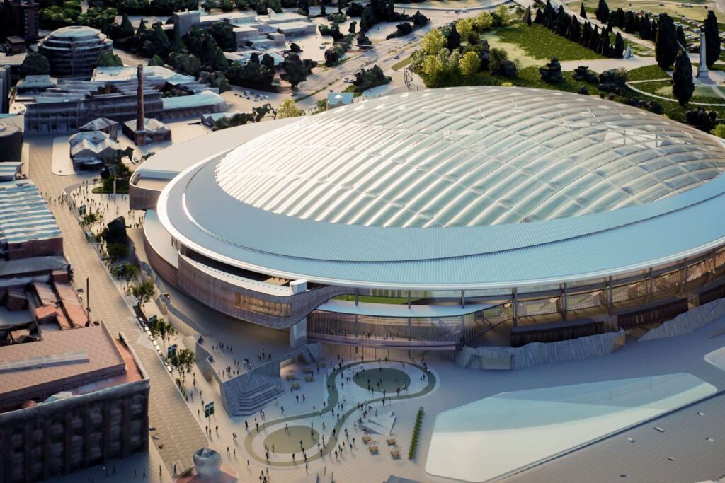 Mac Point stadium appears on Google Maps despite not yet being built ...