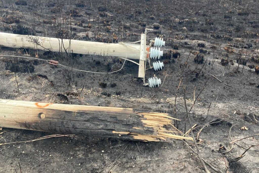 Power restored to West Coast homes as 25 destroyed poles replaced ...