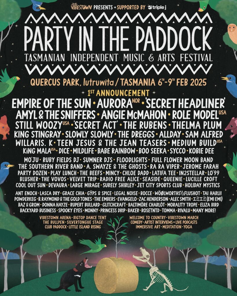 Empire Of The Sun, Thelma Plum among 2025 lineup for Party In The Paddock Pulse Tasmania