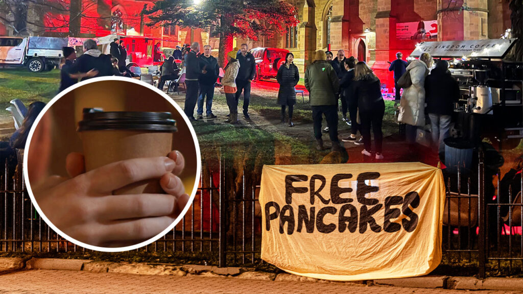 Hobart charity ‘spreads love’ with free pancakes and hot chocolates